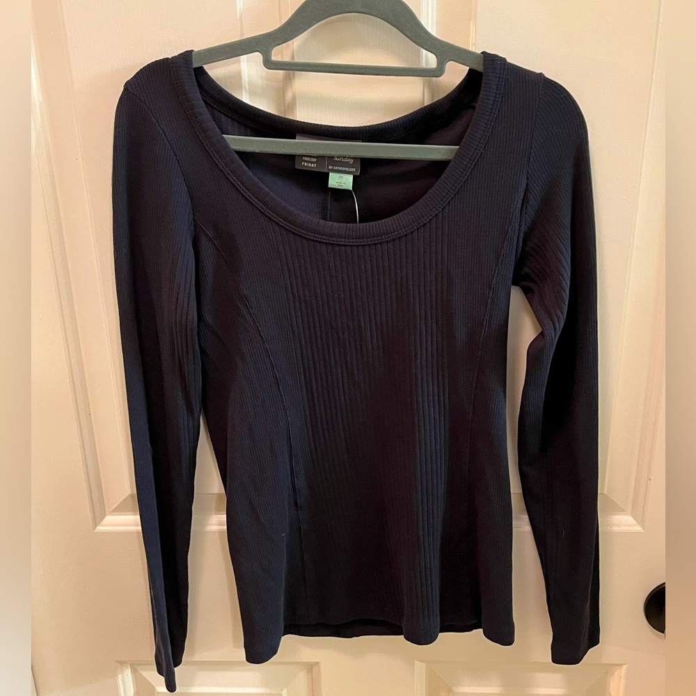 NWT Navy Anthropologie Long Sleeve!